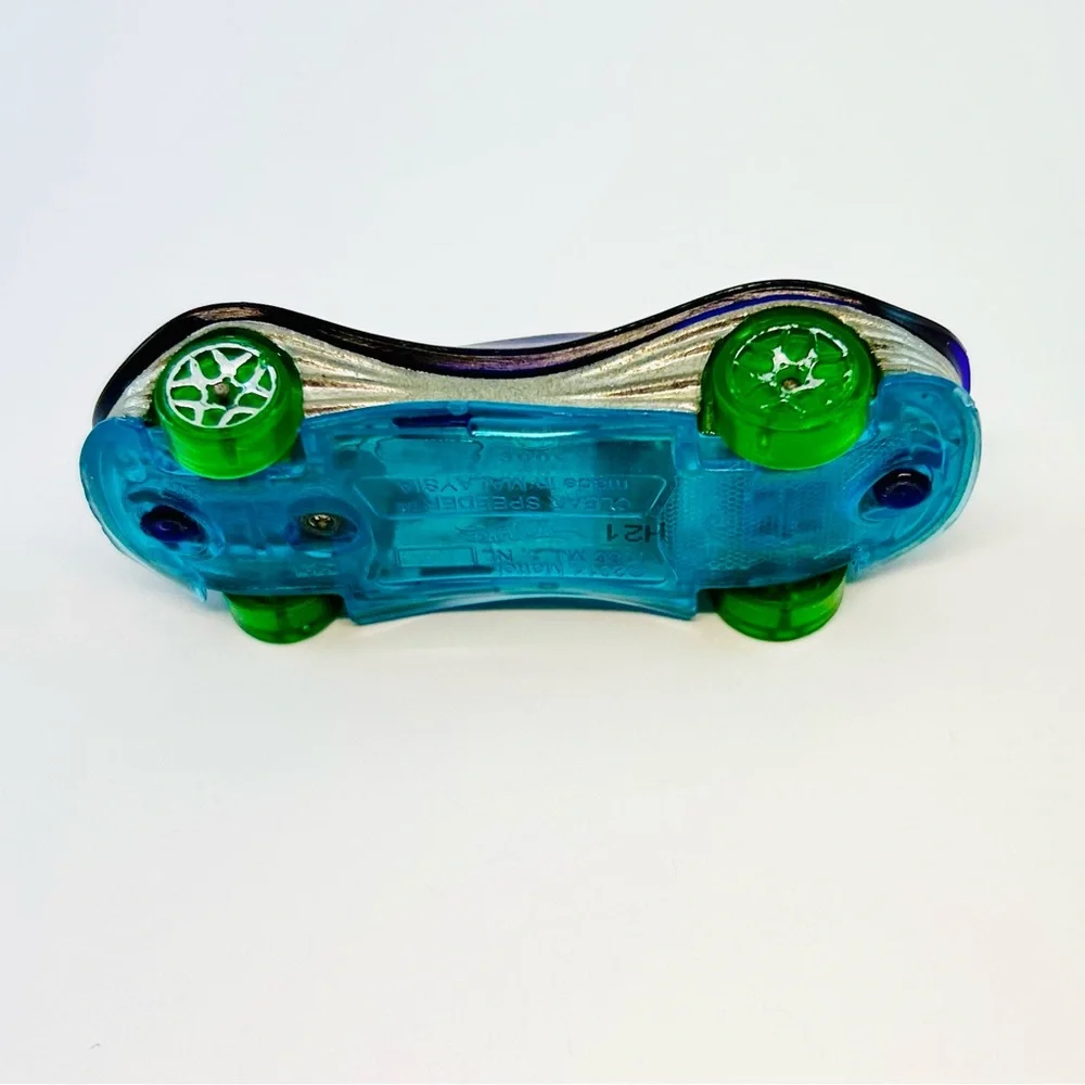 2015 Hot Wheels Clear Speeder Purple Green Blue & White 1:64 Diecast 3
